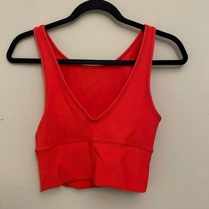 lululemon power pivot tank love red